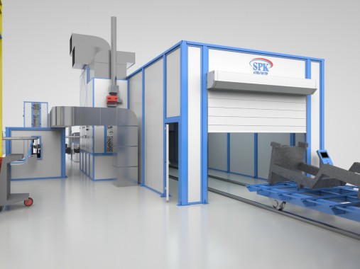 Линия SPK окраски рам тракторов Линия SPK GROUP окраски рам тракторов
