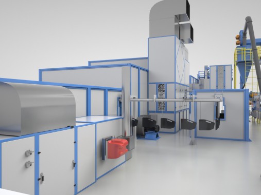 Линия SPK окраски рам тракторов Линия SPK GROUP окраски рам тракторов