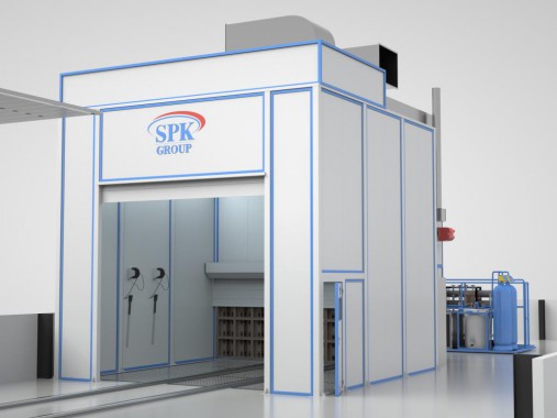 Комплекс оборудования SPK для подготовки и покраски судовых движителей Комплекс оборудования SPK GROUP для подготовки и покраски судовых движителей