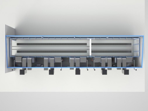 Уличная окрасочно-сушильная камера для крановой техники SPK-40.6.6 Уличная окрасочно-сушильная камера для крановой техники SPK GROUP