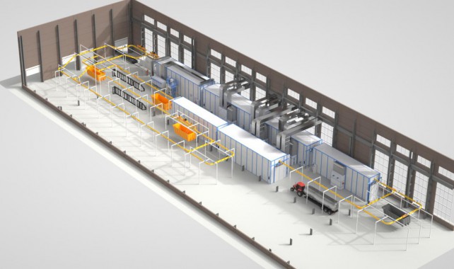 Линия подготовки, покраски для спецтехники SPK GROUP