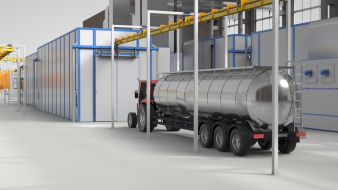 Линия подготовки, покраски для спецтехники SPK GROUP