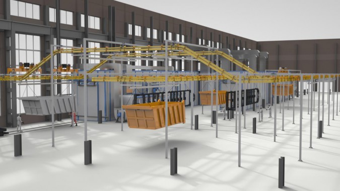 Линия подготовки, покраски для спецтехники SPK GROUP