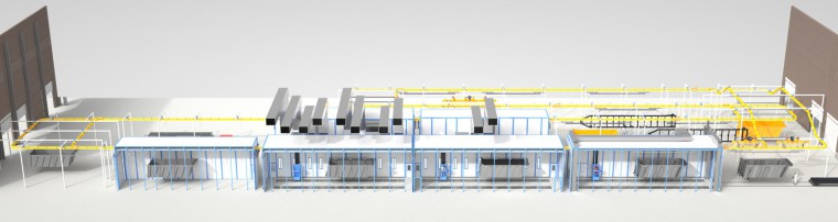 Линия подготовки, покраски для спецтехники SPK GROUP