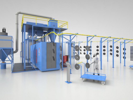 Линия окраски деталей сельхозтехники от SPK GROUP 