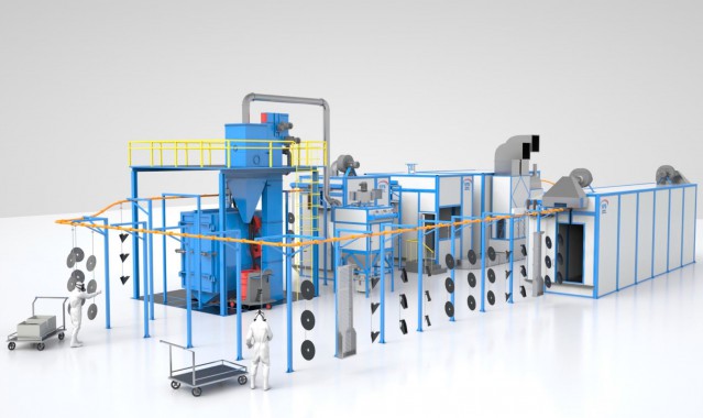 Автоматическая линия подготовки и окраски SPK GROUP для деталей сельхозтехники