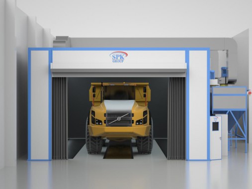 Дробеструйная камера для деталей спецтехники SPK-10.6.5 Дробеструйная камера для деталей спецтехники SPK GROUP