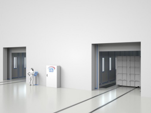 Две уличные окрасочно-сушильные камеры SPK для контейнеров Комплекс уличных окрасочно-сушильных камер SPK GROUP