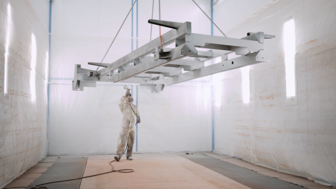 Покрасочно-сушильные камеры SPK GROUP для кузовов дорожной техники