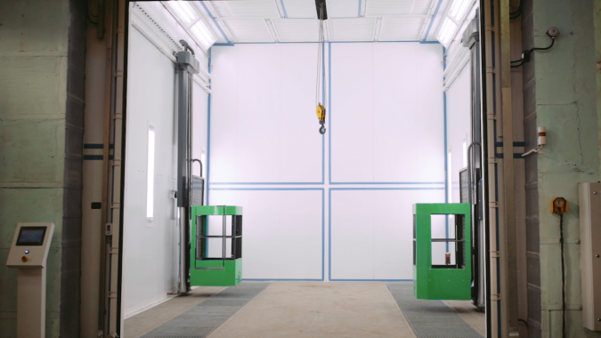 Покрасочно-сушильные камеры SPK GROUP для кузовов дорожной техники