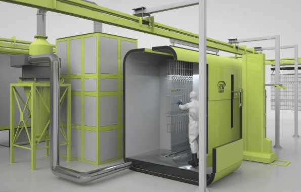 Порошковая линия окраски проволочных заграждений SPK Порошковая линия окраски проволочных заграждений SPK GROUP