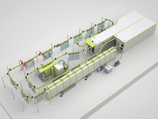 Порошковая линия окраски проволочных заграждений SPK Порошковая линия окраски проволочных заграждений SPK GROUP