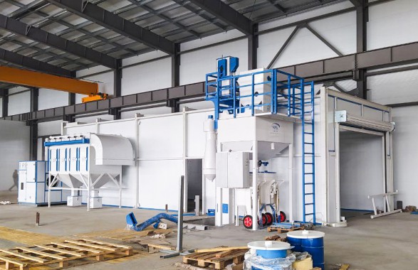 Дробеструйная и окрасочно-сушильная камеры SPK для трубопроводов, г. Курск Дробеструйная и окрасочно-сушильная камеры SPK GROUP для трубопроводов