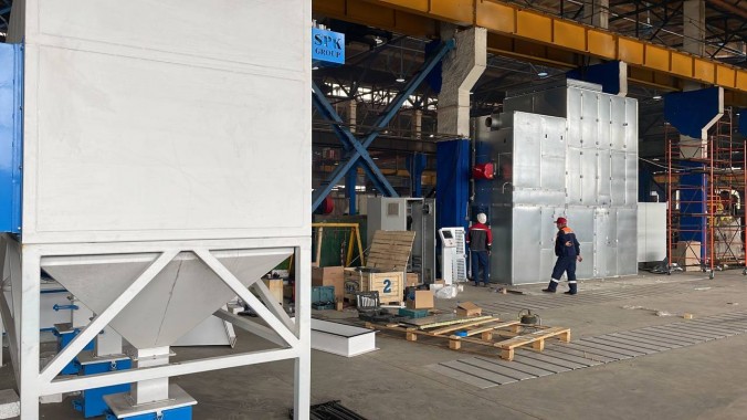 Зона открытой окраски SPK-OPSS-18.21.7 и дробеструйная камера SPK-SBB-15.5, г. Омск Зона открытой окраски SPK-OPSS-18.21.7 и дробеструйная камера SPK-SBB-15.5, г. Омск