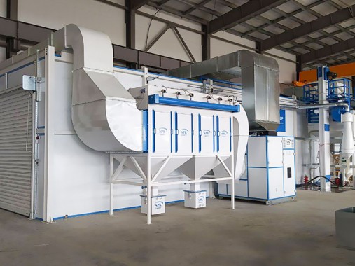 Дробеструйная и окрасочно-сушильная камеры SPK для трубопроводов, г. Курск Дробеструйная и окрасочно-сушильная камеры SPK GROUP для трубопроводов