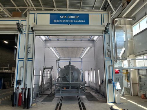 Проектирование, строительство и монтаж комплекса дробеструйной и окрасочно-сушильной камер SPK, г. Оренбург