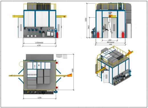Камера роботизированной окраски SРК-SB-4.4.3 Камера роботизированной окраски SРК-SB-4.4.3
