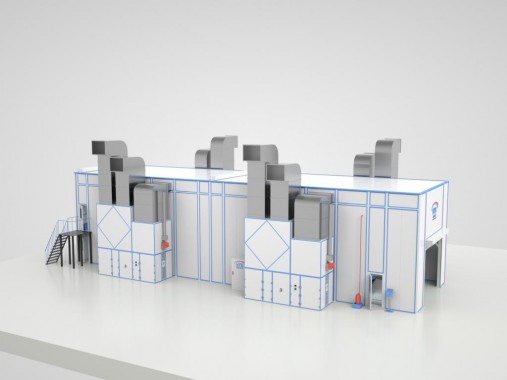 Камера окраски роботом компонентов сельхозтехники SPK Камера SPK GROUP для окраски сельхозтехники