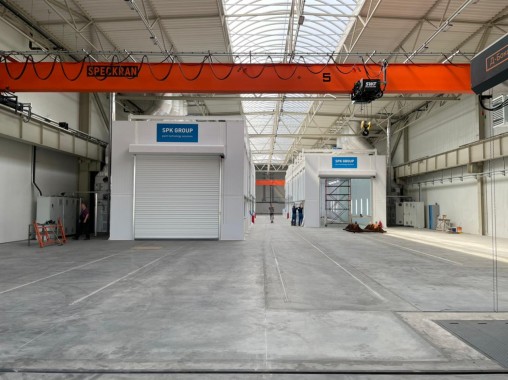 Линия подготовки и окраски кузовов и рам самосвалов, г. Калининград Линия подготовки и окраски кузовов и рам самосвалов SPK GROUP