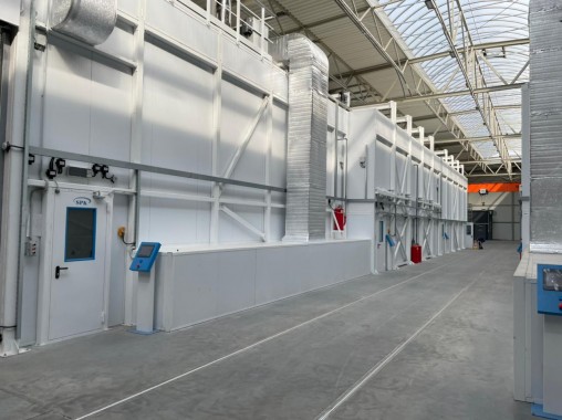 Линия подготовки и окраски кузовов и рам самосвалов, г. Калининград Линия подготовки и окраски кузовов и рам самосвалов SPK GROUP