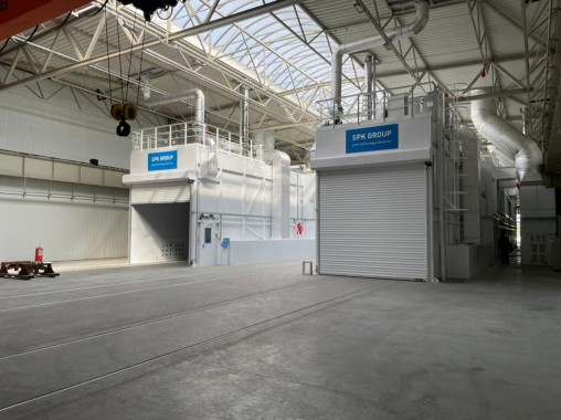 Линия подготовки и окраски кузовов и рам самосвалов, г. Калининград Линия подготовки и окраски кузовов и рам самосвалов SPK GROUP