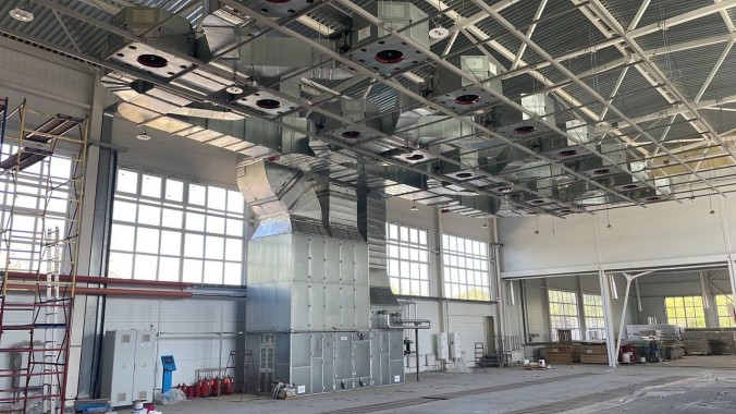 Комплекс оборудования: зона открытой окраски SPK-Z 24.6, дробеструйная камера SPK-16.7.6