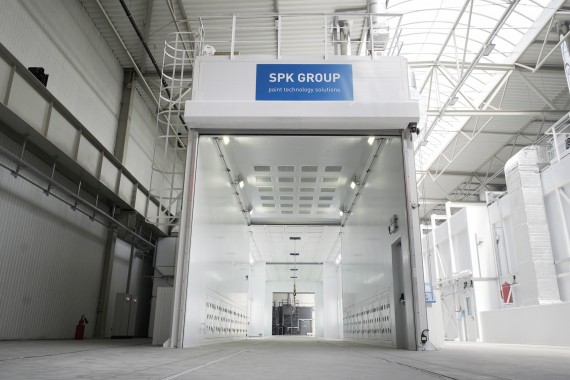 Линия подготовки и окраски кузовов и рам самосвалов, г. Калининград Линия подготовки и окраски кузовов и рам самосвалов SPK GROUP