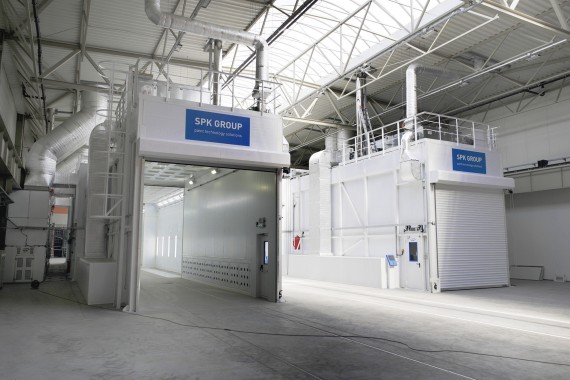 Линия подготовки и окраски кузовов и рам самосвалов, г. Калининград Линия подготовки и окраски кузовов и рам самосвалов SPK GROUP