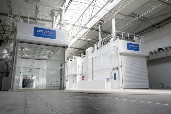 Линия подготовки и окраски кузовов и рам самосвалов, г. Калининград Линия подготовки и окраски кузовов и рам самосвалов SPK GROUP