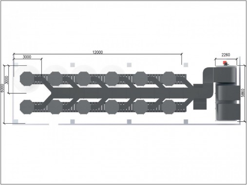 Зона открытой окраски и комплекс оборудования для порошковой окраски для строительных металлоконструкций SPK GROUP