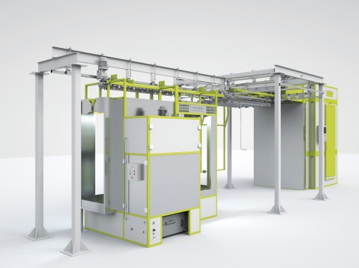 Порошковая окрасочная линия SPK GROUP для дверей и мебели 