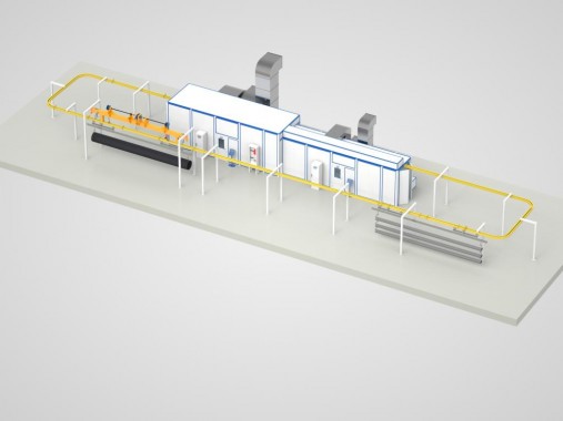 Линия окраски проходного типа SPK GROUP с подвесной транспортной системой