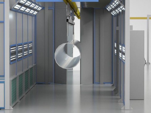 Линия окраски проходного типа SPK GROUP с подвесной транспортной системой