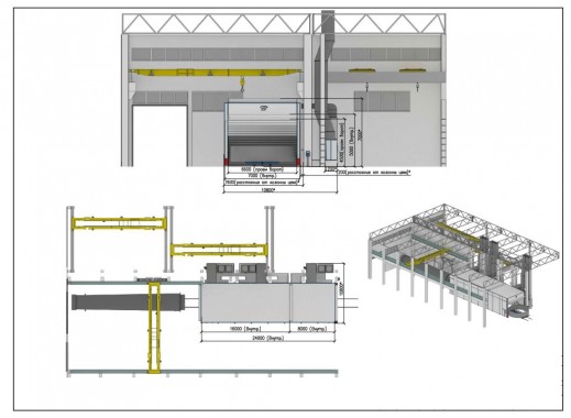 Окрасочно-сушильная камера для деталей ветрогенераторов SPK GROUP