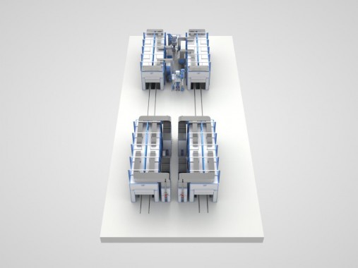 Комплекс SPK дробеструйной и окрасочно-сушильной камер c транспортной подвесной системой для труб SPK GROUP 