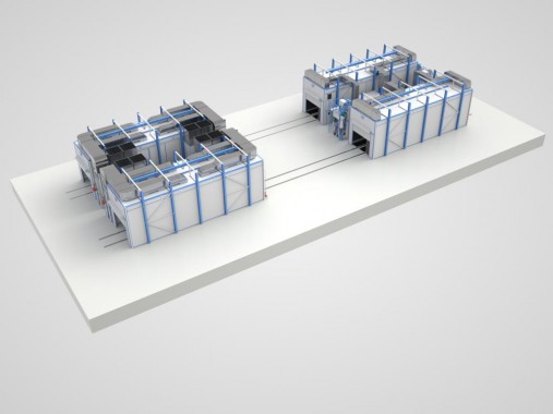 Комплекс SPK дробеструйной и окрасочно-сушильной камер c транспортной подвесной системой для труб SPK GROUP 