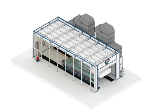 Комплекс подготовки и окраски спецтехники SPK Комплекс подготовки и окраски восточной и специальной техники СПК
