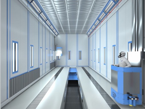 Проект уличной окрасочно-сушильная камера для грузовых авто SPK GROUP