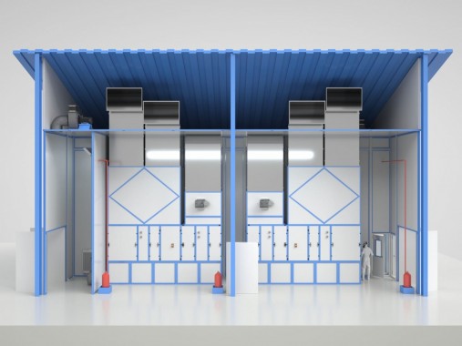 Проект уличной окрасочно-сушильная камера для грузовых авто SPK GROUP