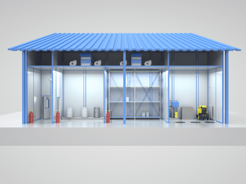Проект уличной окрасочно-сушильная камера для грузовых авто SPK GROUP