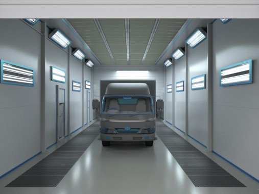 Уличная окрасочно-сушильная камера для грузовой техники SPK P-26.5.4 Уличная окрасочно-сушильная камера для грузовой техники SPK GROUP