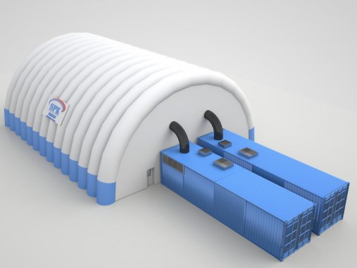 Проект надувного ангара для вертолетов SPK GROUP