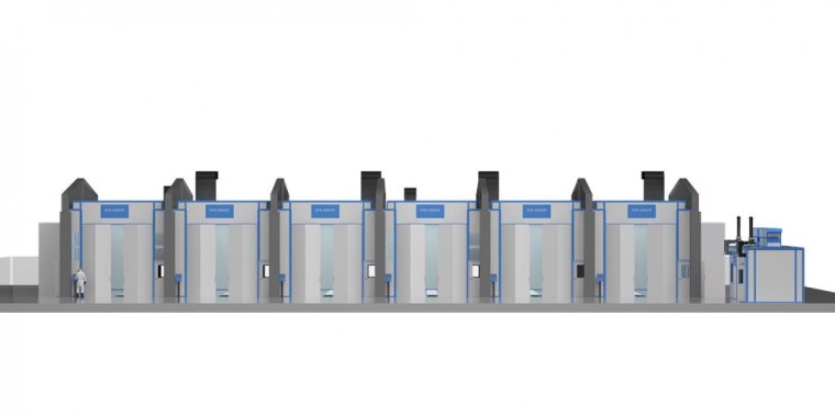 Комплекс SPK GROUP для подготовки и окраски каркасов спецтехники