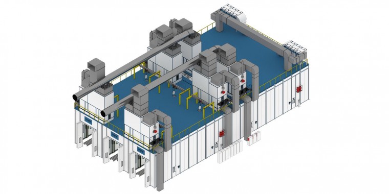 Линия грунтования каркаса и окрашивания корпусов пассажирской техники SPK GROUP