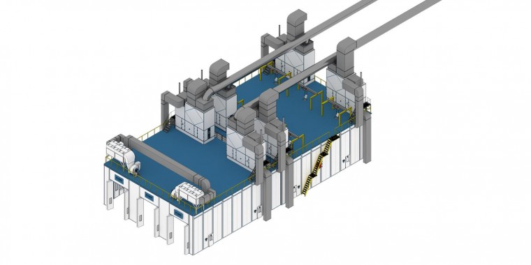 Линия грунтования каркаса и окрашивания корпусов пассажирской техники SPK GROUP