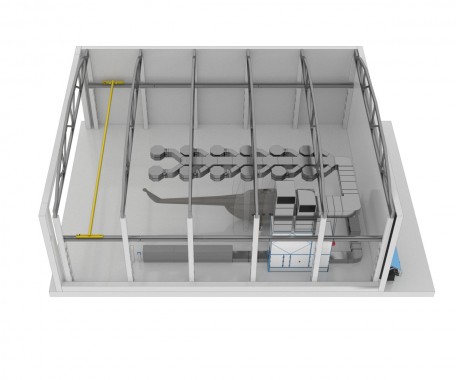Комплекс оборудования SPK GROUP для участка окраски вертолетов