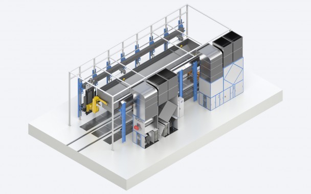 Линия подготовки и роботизированной окраски агротехники SPK