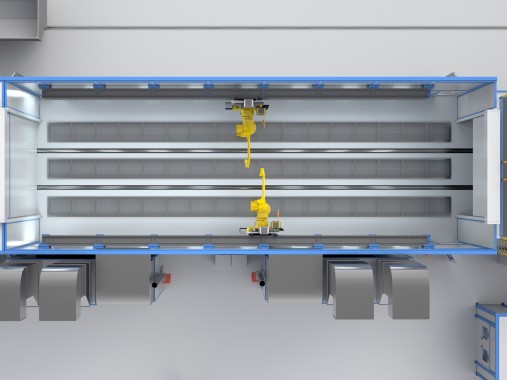 Линия подготовки и роботизированной окраски агротехники SPK