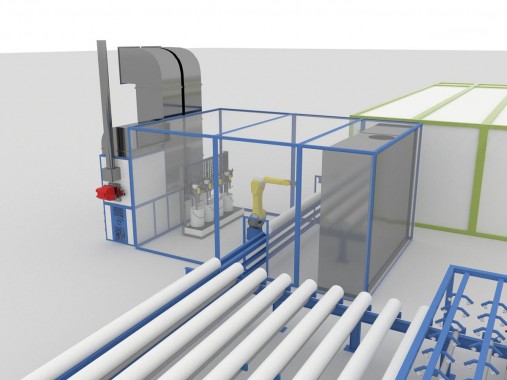 Линия роботизированной окраски труб SPK