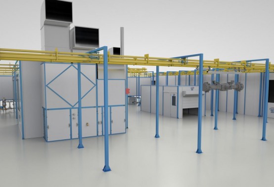 Автоматизированная линия окраски мостов коммерческого транспорта SPK